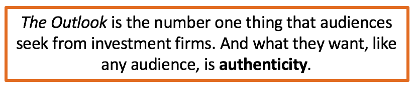 Investment outlooks need to be authentic