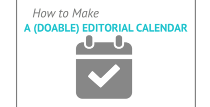 How to make a doable editorial calendar